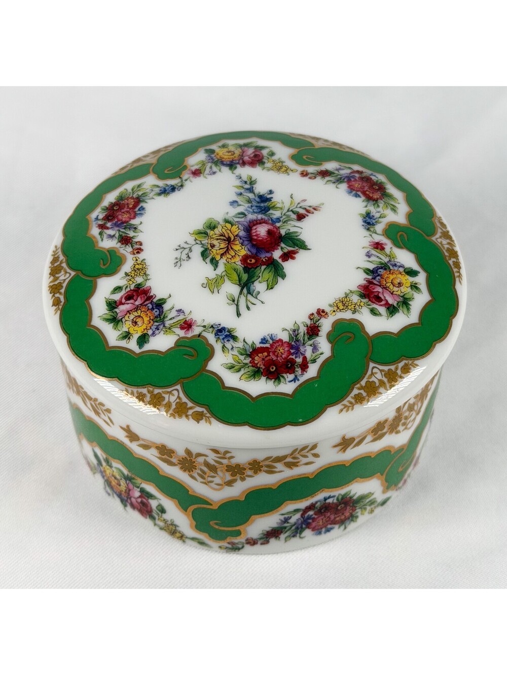 Vintage ANDREA BY SADEK Porcelain 5.5” Trinket Box